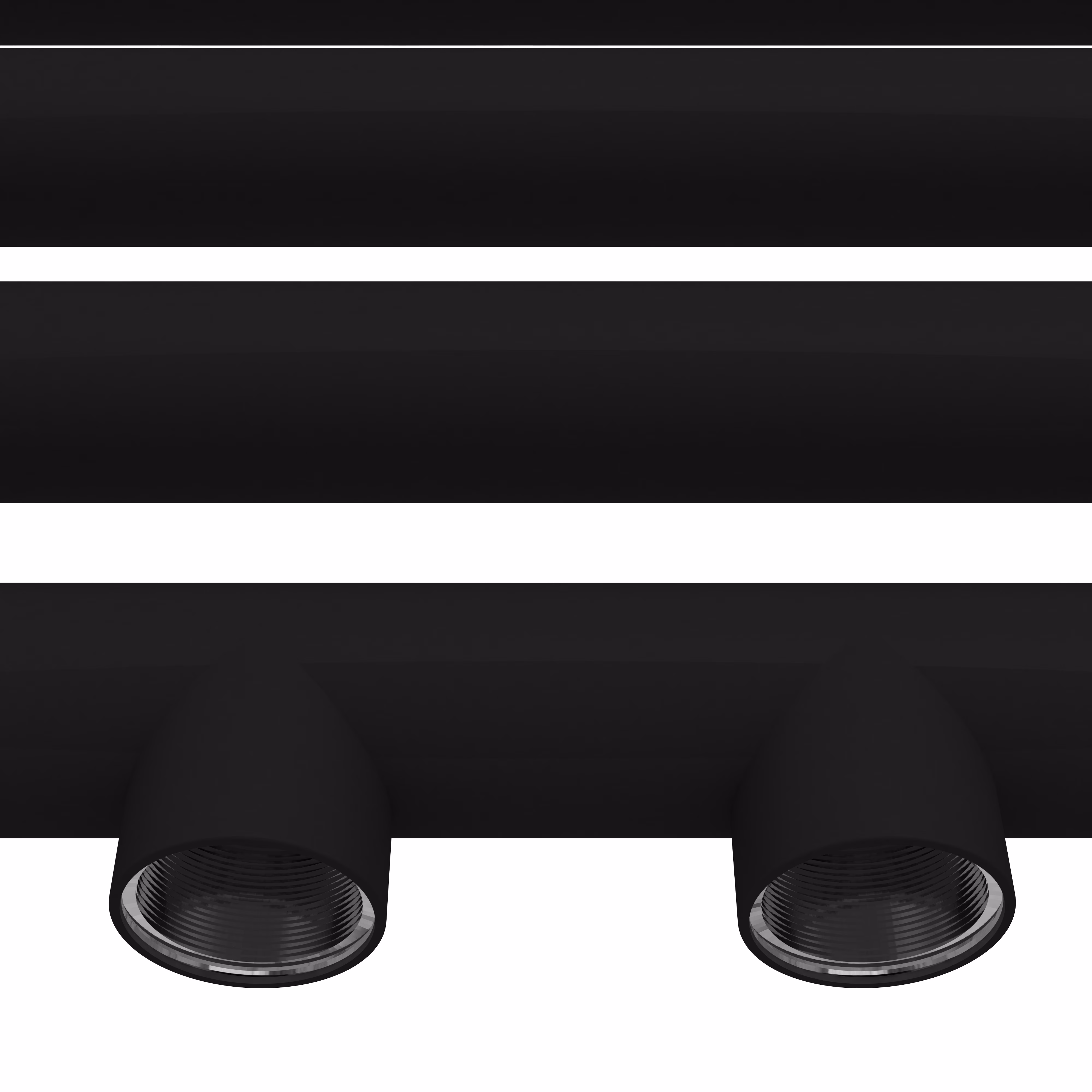 MERT Comfort M badkamer radiator, zwart recht, 500x1200mm