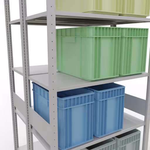 Extra afbeelding van het artikel basisplank, dubbele plank, plankinsteeksysteem MULTIplus150, 3000 x 1000 x (2x500) mm (HxBxD), 2x7 planken, lengtestangen, RAL 7035 lichtgrijs Extra afbeelding van het artikel Basisplank, dubbele plank, plankinsteeksysteem MULTIplus150, 3000 x 1000 x (2x500) mm, 2x7 planken, RAL 7035 lichtgrijs uit dubbele planken