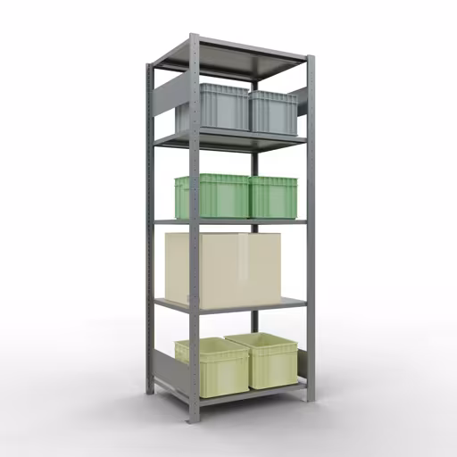 Productafbeelding nr. 15 van het artikel basisrek, legbord, insteeksysteem MULTIplus150, 2000 x 750 x 600 mm, 5 legborden, verzinkt uit het insteeksysteem assortiment van Schulte Lagertechnik