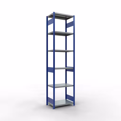 Figuur nr. 9 van het artikel basisrek, legbord-insteeksysteem MULTIplus250, 3000 x 750 x 500 mm, 7 legborden, RAL 5010 gentiaanblauw/verzinkt/verzinkt uit de productgroep insteeksysteem van het merk Schulte Lagertechnik
