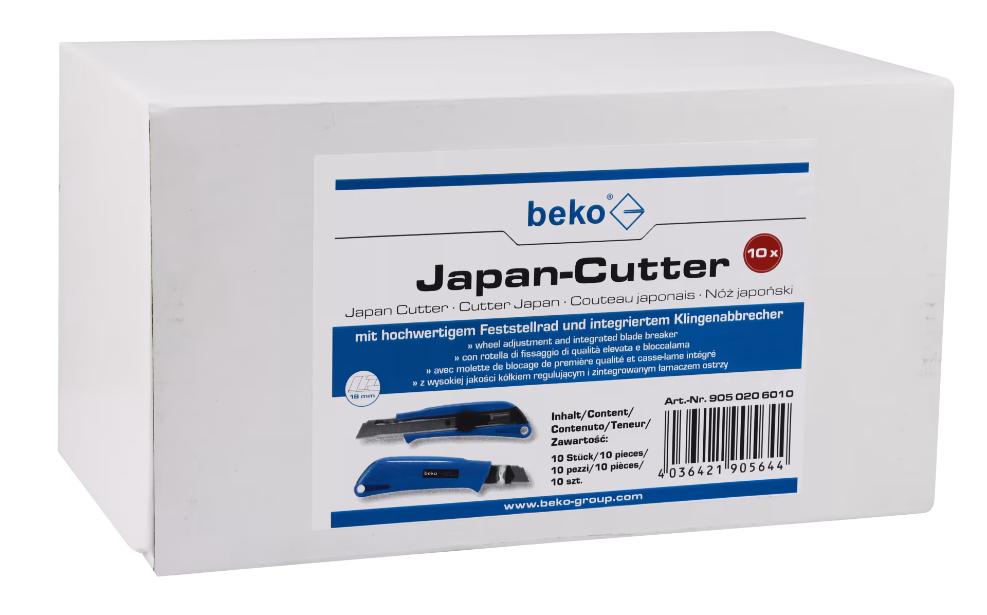 beko Japanse cutter, inclusief 3 messen, 1 pakje = 10 messen van Beko beko Japanse snijder, inclusief 3 messen, 1 verpakking = 10 messen uit de categorie snijden, reinigen, schrapen met artikelnr. 905 020 6010