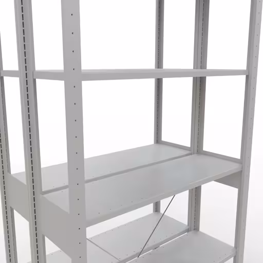Afbeelding nr. 11 van het artikel basisplank, dubbele plank, legplank-insteeksysteem MULTIplus150, 2500 x 1000 x (2x300) mm, 2x6 legborden, RAL 7035 lichtgrijs uit de productgroep legbordstellingen van Schulte Lagertechnik