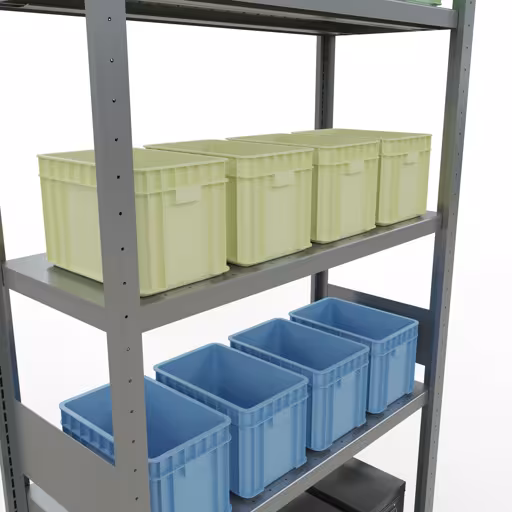 Figuur nr. 11 van het artikel basisrek, legbord, insteeksysteem MULTIplus330, 3000 x 1000 x 400 mm (HxBxD), 7 legborden, verzinkt uit de productgroep insteeksysteem van het merk Schulte Lagertechnik.