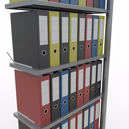Afbeelding nr. 10 van het artikel, kantoorrekken, insteeksysteem MULTIplus85, 2300 x 750 x 300 mm, 7 legborden, verzinkt, zonder aanslaglijst uit de productgroep kantoorrekken van Schulte Lagertechnik