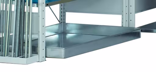 Opvangbak voor olieopslag 950 x 650 mm (HxB), verzinkt, inhoud: 30 l van Schulte Lagertechnik met artikelnr. 14997