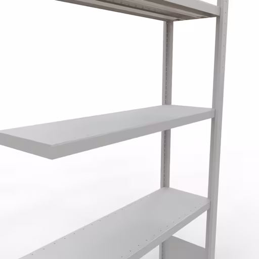 Afbeelding nr. 14 van het artikel aanbouwrekken, legbordstellingen, insteeksysteem MULTIplus330, 2000 x 1000 x 300 mm, 5 legborden, lengtestangen, RAL 7035 lichtgrijs uit de productgroep insteeksysteem van Schulte Lagertechnik