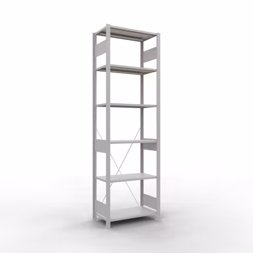 Productafbeelding nr. 12 van het artikel basisplank, legbord, insteeksysteem MULTIplus150, 2500 x 750 x 400 mm, 6 legborden, RAL 7035 lichtgrijs uit het insteeksysteem-assortiment van Schulte Lagertechnik