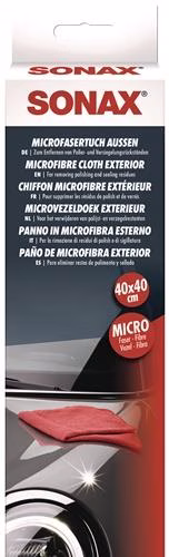 Microvezeldoek rood L400xW400mm SONAX van het merk Sonax Microvezeldoek, rood, 400 x 400 mm, SONAX, uit de categorie Reinigings- en poetsdoeken, Handdoeken, Handdoekrollen, artikelnummer 4000347525