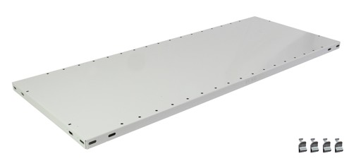 Extra plank MULTIplus85 1000 x 500, RAL 7035, inclusief 4 plankdragers, accessoires, art.nr. 31350-B