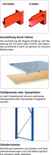 , breedvakstelling met stalen panelen B 100, 2500 x 2140 x 1000 mm, blauw/oranje/verzinkt, 4 niveaus, 899 kg van Schulte Lagertechnik uit het assortiment breedvakstellingen