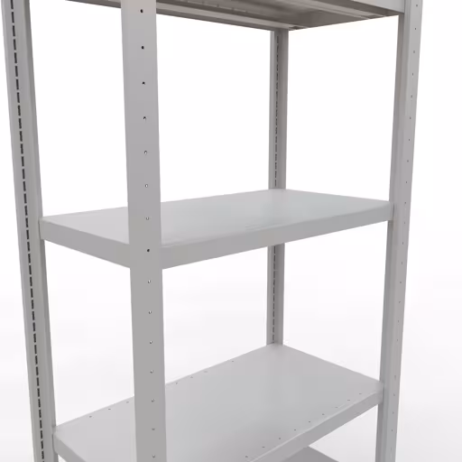 Basisplank, legbord, insteeksysteem MULTIplus250, 2000 x 750 x 400 mm, 5 legborden, lengtestangen, RAL 7035 lichtgrijs van Schulte Lagertechnik uit het assortiment insteeksysteem