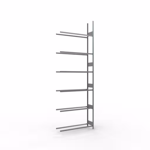 Figuur nr. 12 van het artikel aanbouwrek, wielen-/bandenrek, 4500 x 1500 x 400 mm, verzinkt, 6 opslagniveaus met 150 kg vakbelasting per niveau uit de productgroep legbordstellingen van Schulte Lagertechnik