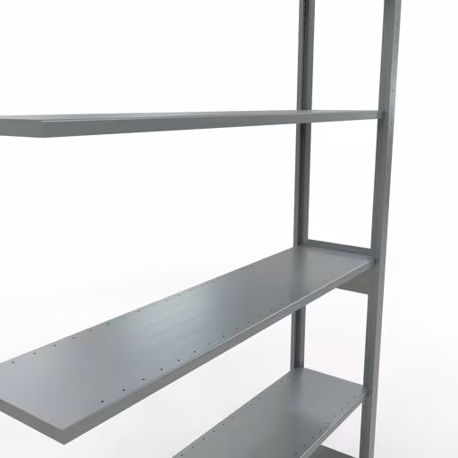 Aanbouwrekken, legbordstellingen, insteeksysteem MULTIplus150, 2500 x 1300 x 300 mm, 6 legborden, lengtestangen, verzinkt van Schulte Lagertechnik met artikelnr. 12736-130-LR