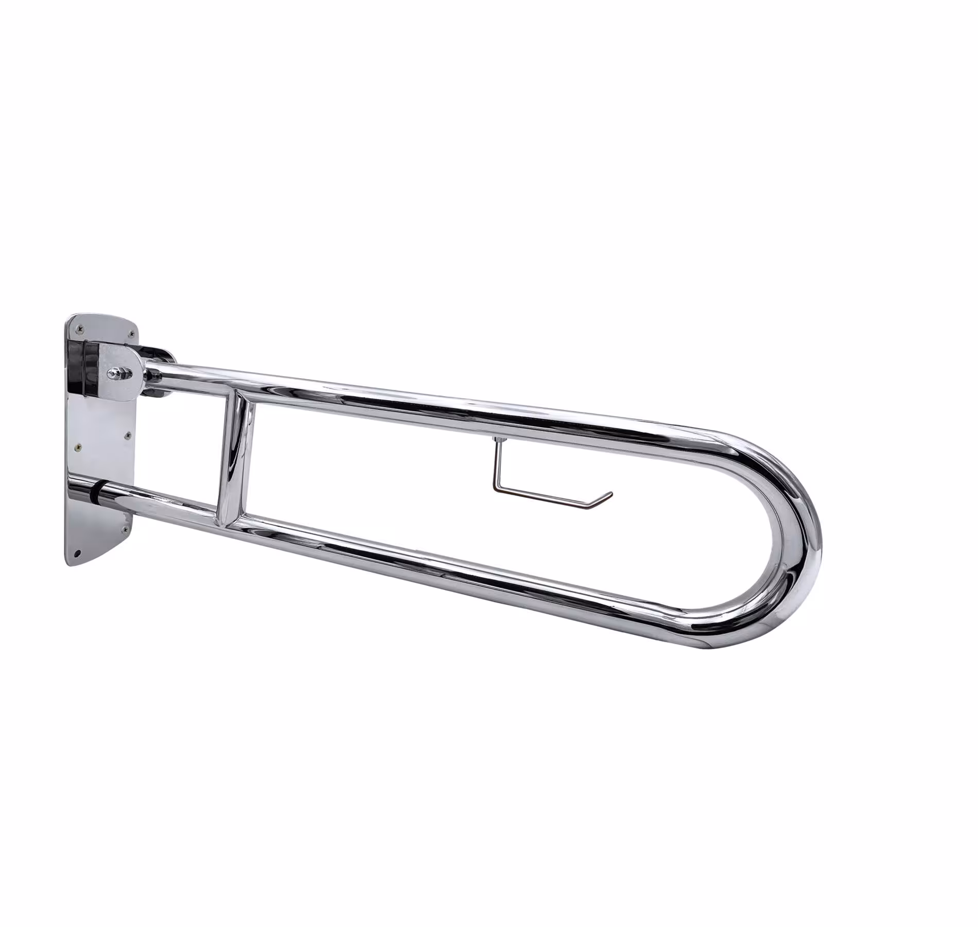 Andere weergave van het artikel Uwe toilet-stabeugel ca. 79 cm, chroomkleurig, inclusief toiletrolhouder, uit de categorie badkamerinrichting & sanitair