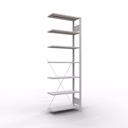 Afbeelding nr. 12 van het artikel, kantoorrekken, insteeksysteem MULTIplus85, 2300 x 750 x 300 mm, 7 planken, zonder aanslaglijst, lichtgrijs uit de productgroep kantoorrekken van Schulte Lagertechnik