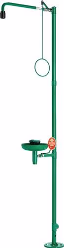 Nooddouche ClassicLine met oogspoelstation en opvangbak, vloermontage, 3/4" binnendraadaansluiting, uit de categorie oogspoelstations en oogspoelingen, artikelnummer 4000387004