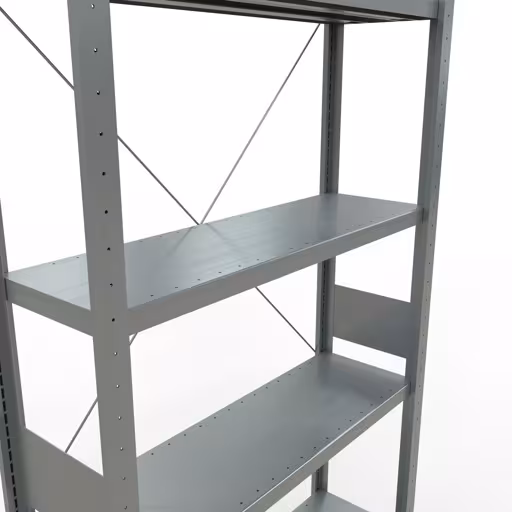 Figuur nr. 7 van het artikel basisrek, legbord, insteeksysteem MULTIplus330, 3000 x 1000 x 300 mm (HxBxD), 7 legborden, kruisschoor, verzinkt uit de productgroep insteeksysteem van het merk Schulte Lagertechnik.