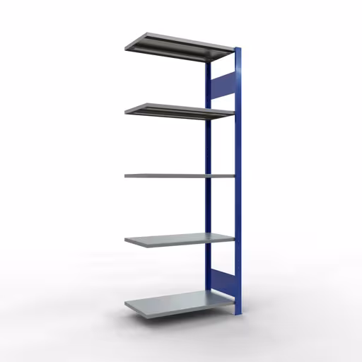 Productafbeelding nr. 13 van het artikel aanbouwplank, legbord, insteeksysteem MULTIplus150, 2000 x 750 x 400 mm, 5 legborden, RAL 5010 gentiaanblauw/verzinkt/verzinkt uit het insteeksysteem-assortiment van Schulte Lagertechnik