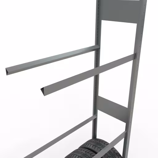 Aanbouwrek, wielen-/bandenrek, 4500 x 900 x 400 mm, verzinkt, 6 opslagniveaus met 150 kg vakbelasting per niveau van Schulte Lagertechnik uit de categorie rekken