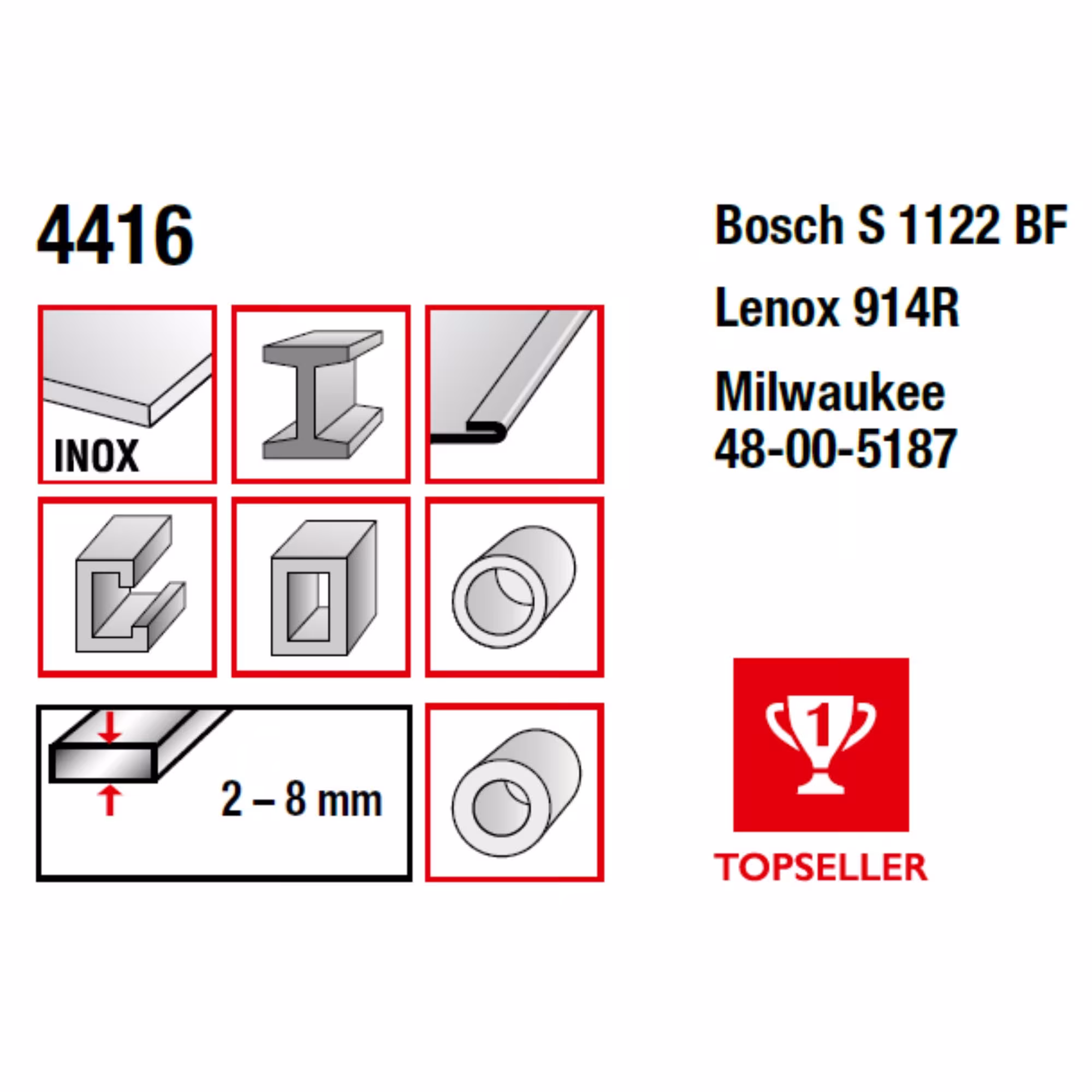 Bimetaal reciprozaagblad gefreesd en afgesteld voor het bewerken van hout en metalen materialen van het merk MPS uit de categorie reciprozaagbladen
