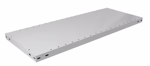 Plank MULTIplus250, 1300 x 600 mm, RAL 7035 lichtgrijs, zonder bevestigingsmateriaal van Schulte Lagertechnik Plank MULTIplus250, 1300 x 600 mm, RAL 7035 lichtgrijs, zonder bevestigingsmateriaal, accessoires, art.nr. 37660