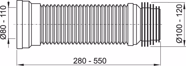 WC-aansluiting excentrische buis afvoermof toilet wit universeel | alcadrain A991 uit de categorie WC-aansluiting met het artikelnummer A97