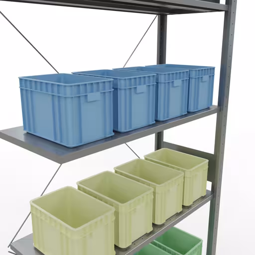 Figuur nr. 13 van het artikel aanbouwrekken, legbordstellingen, insteeksysteem MULTIplus85, 3000 x 1000 x 400 mm, 7 legborden, verzinkt uit de productgroep insteeksysteem van het merk Schulte Lagertechnik.