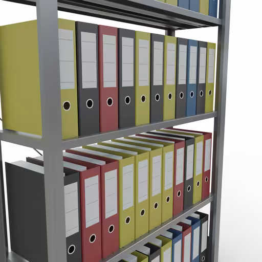 Figuur nr. 12 van het artikel, kantoorrekken, insteeksysteem MULTIplus85, 1800 x 1000 x 300 mm, 5 planken, verzinkt, zonder aanslaglijst uit de productgroep kantoorrekken van Schulte Lagertechnik.