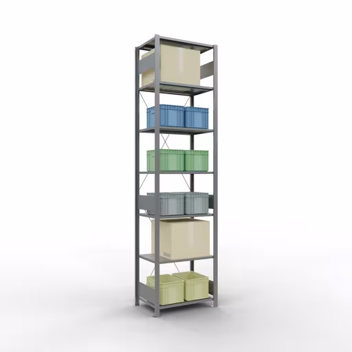 Productafbeelding nr. 12 van het artikel basisrek, legplank-insteeksysteem MULTIplus150, 3000 x 750 x 500 mm, 7 legborden, verzinkt uit het insteeksysteem-assortiment van Schulte Lagertechnik