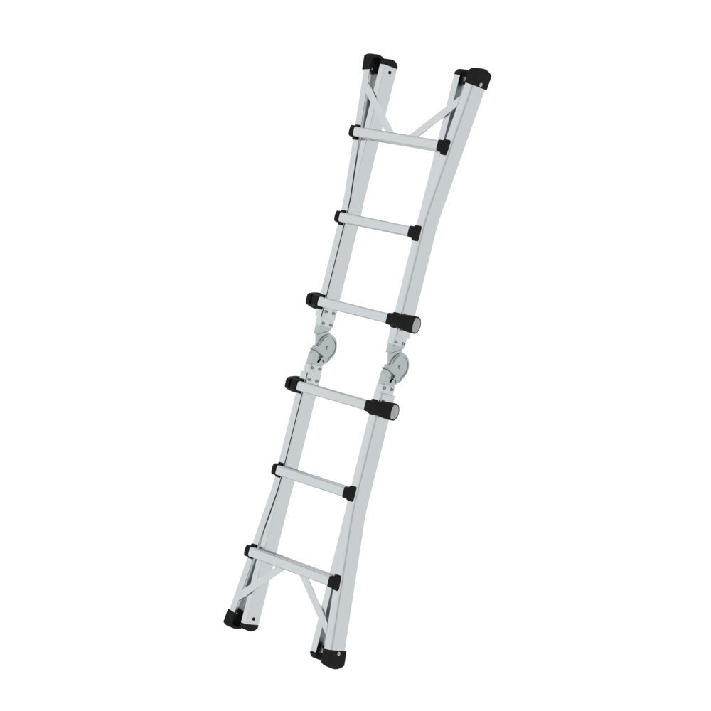 Produktbild (Abb. Ähnlich) 3815550 Munk telescopische ladder 4-delig zonder dwarsbalk 4x3 sporten