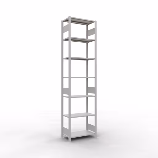 Basisplank, legplank, insteeksysteem MULTIplus150, 3000 x 750 x 400 mm, 7 legborden, lengtestangen, RAL 7035 lichtgrijs van Schulte Lagertechnik uit de categorie insteeksystemen