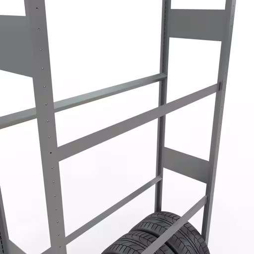 Figuur nr. 11 van het artikel basisrek, wielen-/bandenrek, 4500 x 1200 x 400 mm, verzinkt, 6 opslagniveaus met 150 kg vakbelasting per niveau uit de productgroep legbordstellingen van Schulte Lagertechnik