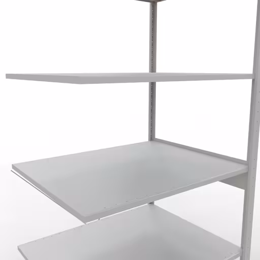 Figuur nr. 13 van het artikel aanbouwrekken, legbordstellingen, insteeksysteem MULTIplus150, 2500 x 1000 x 800 mm, 6 legborden, kruisschoor, RAL 7035 lichtgrijs uit de insteeksysteem productgroep van Schulte Lagertechnik.