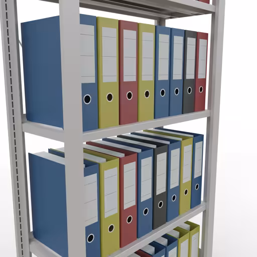 Afbeelding nr. 14 van het artikel, kantoorrekken, insteeksysteem MULTIplus85, 1800 x 750 x 300 mm, 5 planken, met aanslaglijst, lichtgrijs uit de productgroep kantoorrekken van Schulte Lagertechnik