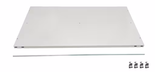 Afbeelding nr. 8 van het artikel extra plank MULTIplus150 1000 x 600, RAL 7035 lichtgrijs, inclusief 4 plankdragers en middenaanslag uit de productgroep kantoorrekken van Schulte Lagertechnik