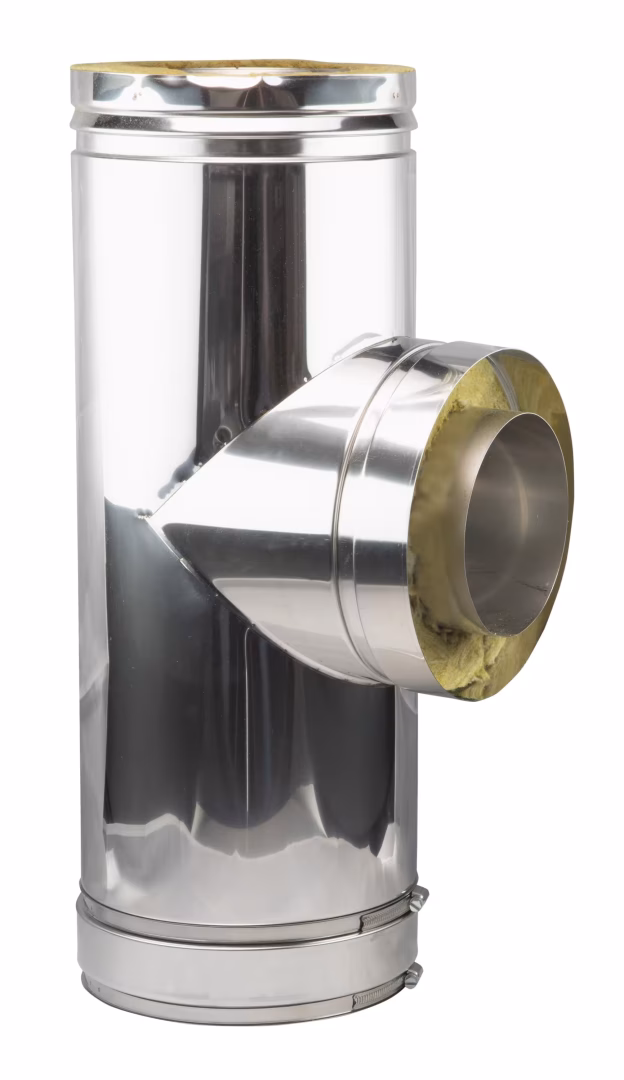 Dubbelwandige DW-FU verbrandingsaansluiting 87° D450 met klemband uit de categorie RVS dubbelwandig uitlaatsysteem met artikelnr. 671534