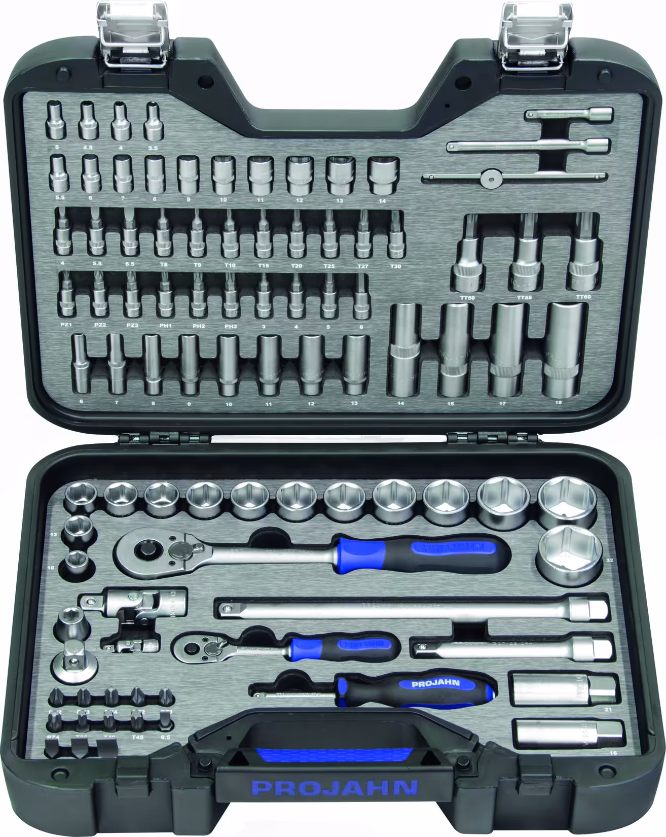 1/4" + 1/2" PROJAHN professionele dopsleutelkoffer 91-delig van PROJAHN uit de categorie handgereedschap