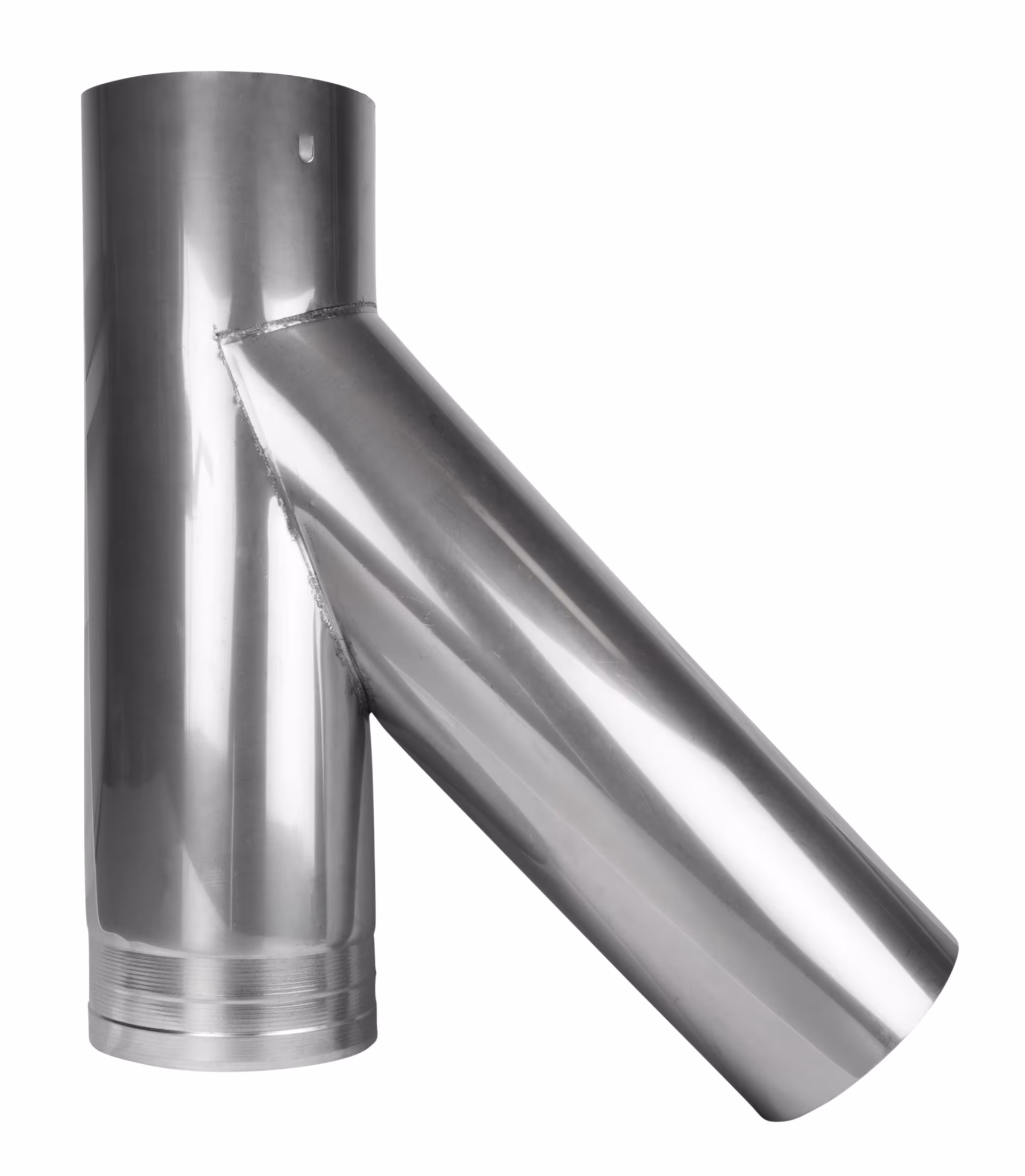 Enkelwandige EW-FU verbrandingsaansluiting 45° D200 uit de categorie RVS enkelwandige rookgassysteem met artikelnr. 670590