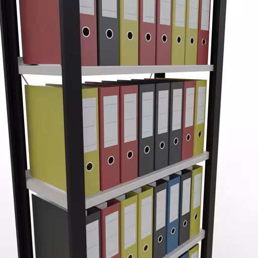 Basisplank, kantoorrek, insteeksysteem MULTIplus85, 2000 x 750 x 300 mm, 6 planken, kruisschoor, met stoplijst, zwart/lichtgrijs van Schulte Lagertechnik uit de categorie kantoorrekken