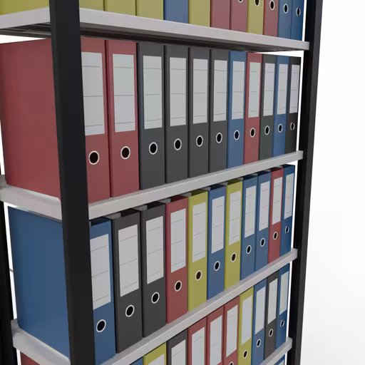 Figuur nr. 11 van het artikel basisrek, kantoorrek, insteeksysteem MULTIplus85, 2300 x 1000 x 300 mm, 7 planken, kruisschoor, met aanslagbalk, zwart/lichtgrijs uit de productgroep kantoorrekken van Schulte Lagertechnik.
