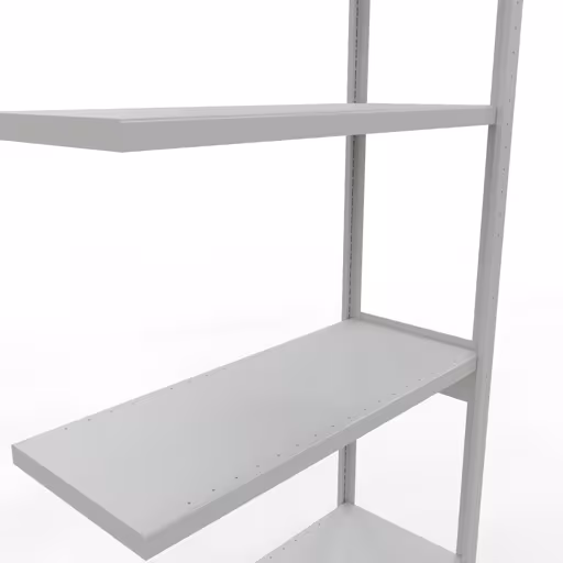 Figuur nr. 13 van het artikel aanbouwrekken, legbordstellingen, insteeksysteem MULTIplus250, 3000 x 1000 x 400 mm, 7 legborden, lengtestangen, RAL 7035 lichtgrijs uit de insteeksysteem productgroep van Schulte Lagertechnik.