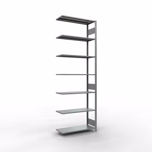 Aanbouwrekken, legbordstellingen, insteeksysteem MULTIplus85, 3000 x 1000 x 400 mm (HxBxD), 7 legborden, lengtestangen, verzinkt van Schulte Lagertechnik Aanbouwrekken, legborden, insteeksysteem MULTIplus85, 3000 x 1000 x 400 mm (HxBxD), 7 legborden, lengtestangen, verzinkt, aanbouwplank, art.nr. 13147-LR