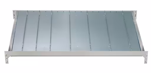 Extra niveau 1300x600 mm, type 150 met 7 verdelers en 2 zijgeleiders van Schulte Lagertechnik Extra niveau 1300x600 mm, type 150 met 7 verdelers en 2 zijgeleiders, kanbanplanken, art.nr. 13660-Z-130
