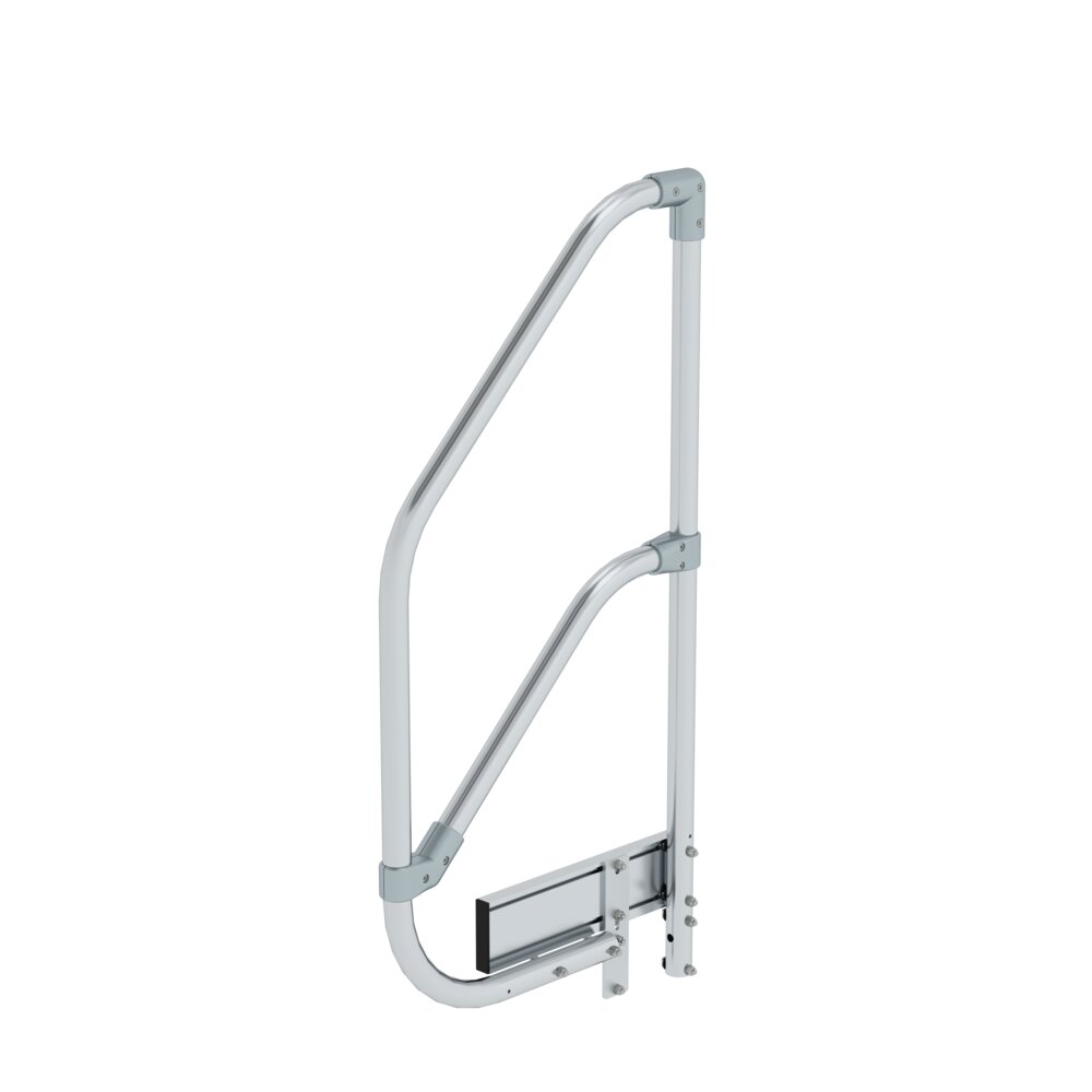 Munk-leuning, enkelzijdig, voor mobiel werkplatform, 2 treden aan één zijde, van Günzburger Steigtechnik Munk-leuning, enkelzijdig, voor mobiel werkplatform, uit de categorie "Platformtrappen" met artikelnummer 050023