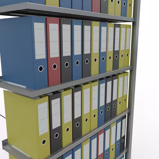 Figuur nr. 10 van het artikel aanbouwrekken, kantoorrekken, insteeksysteem MULTIplus85, 2300 x 1000 x 300 mm, 7 legborden, kruisschoor, verzinkt, met aanslaglijst uit de productgroep kantoorrekken van Schulte Lagertechnik.