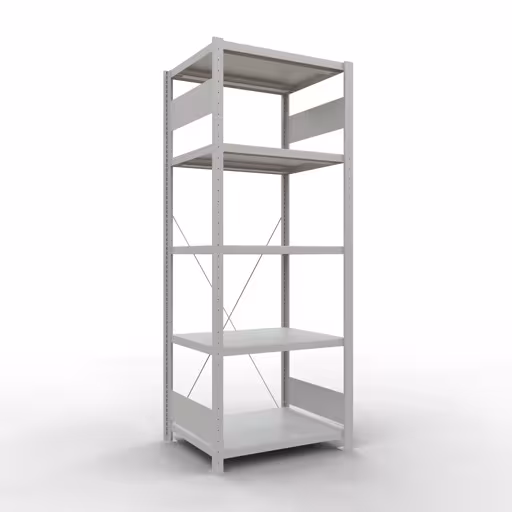Figuur nr. 13 van het artikel basisplank, legbord, insteeksysteem MULTIplus250, 2000 x 750 x 600 mm, 5 legborden, kruisschoor, RAL 7035 lichtgrijs uit de productgroep insteeksysteem van Schulte Lagertechnik.