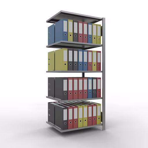 Afbeelding nr. 13 van het artikel, kantoorrekken, insteeksysteem MULTIplus150, 1800 x 750 x 600 mm, 5 legborden, verzinkt, met middenaanslag uit de productgroep kantoorrekken van Schulte Lagertechnik