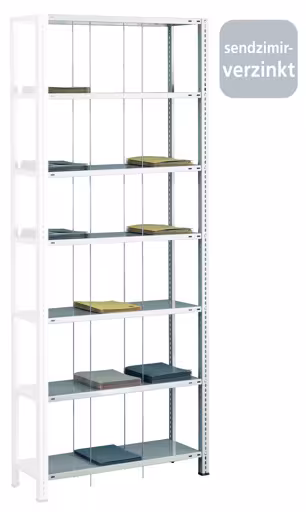 Aanbouwplank, draadstangplank BASIC70, 2300 x 900 x 350 mm, 7 planken, verzinkt van Schulte Lagertechnik met het artikelnr. 10707