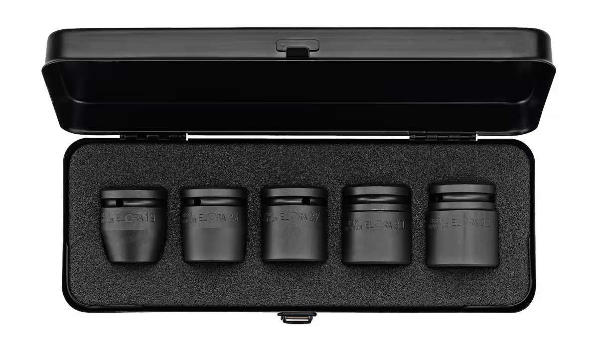 Slagmoersleuteldopset 3/4", 5-delig, ELORA-791 S5/A uit de categorie slagmoersleuteldopsleutelset 3/4" met artikelnr. 0791600505100
