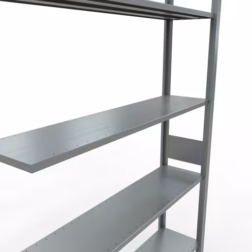 Aanbouwrekken, legborden, insteeksysteem MULTIplus150, 3000 x 1300 x 300 mm (HxBxD), 7 legborden, lengtestangen, verzinkt met artikelnr. 12737-130-LR Aanbouwrekken, rekken, insteeksysteem MULTIplus150, 3000 x 1300 x 300 mm, 7 legborden, lengtestangen, verzinkt van Schulte Lagertechnik uit de categorie insteeksystemen